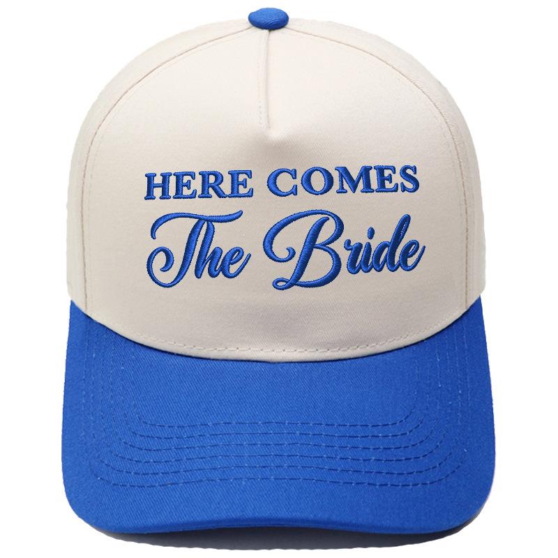 HERE COMES The Bride Embroidery Color Matching Truck Driver Hat Bride Wedding Party Shade Dad Hat