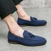 Moda de Comercio Exterior Zapatos de Cuero Puntiagudos para Hombre Zapatos Pequeños de Cuero con Flecos Retro Mocasines Casuales para Hombre Talla Grande Zapatos Doudou