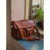 Bag Laptop Leather Genuine Briefcase Messenger Vintage Men Satchel Shoulder Men