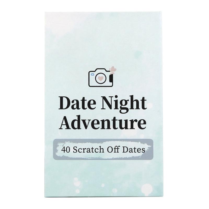 40 Date Ideas Scratch Cards – Romantic Couple Date Night Gift For Him, Engagement, Bridal Shower And Anniversary