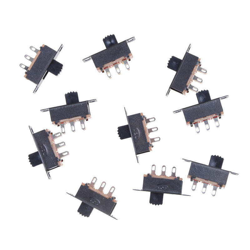 10 Stücke 2 Position Dpdt 2P2T Panel Mount Vertical Slide Schalter 6 Pin 0,5 EINE 50V Dc