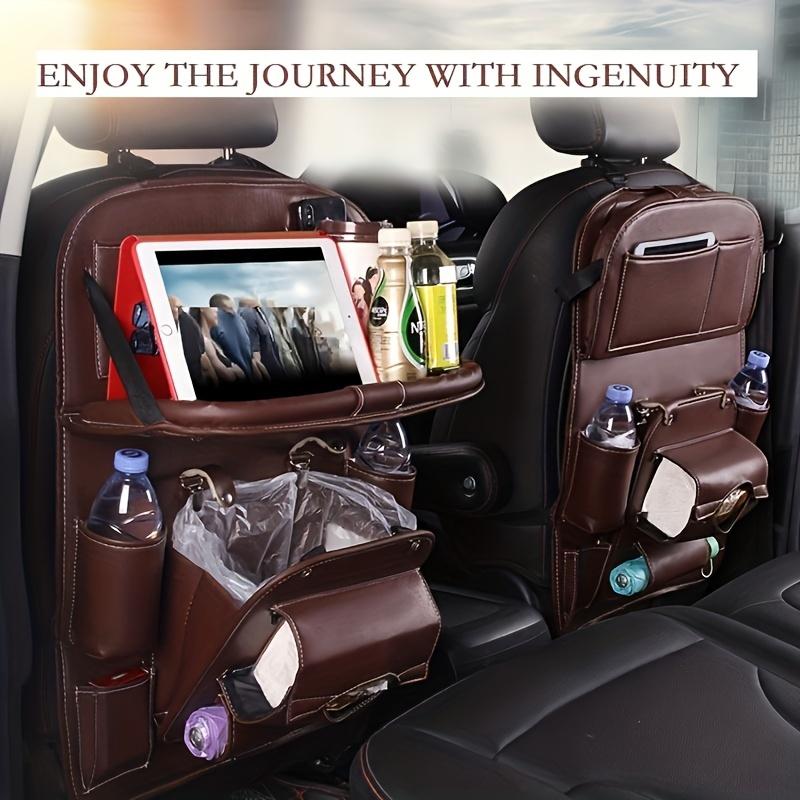 Multifunctional Car Trunk Hanging Bag Seat Back Organizer With Dining Table Tray Interior Accessories For Garbage And Storage