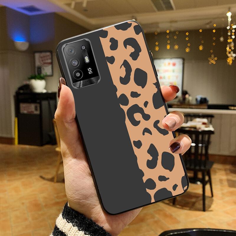 Leopard Phone Case for OPPO A54 A74 A94 A53S A9 A5 A15 A16 A91 A96 A76 Reno8 8Pro Reno2 Z