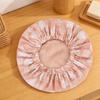 Double Layer Shower Cap Satin Lined Shower Bonnet New Bathing Hair Cover  Salon Use
