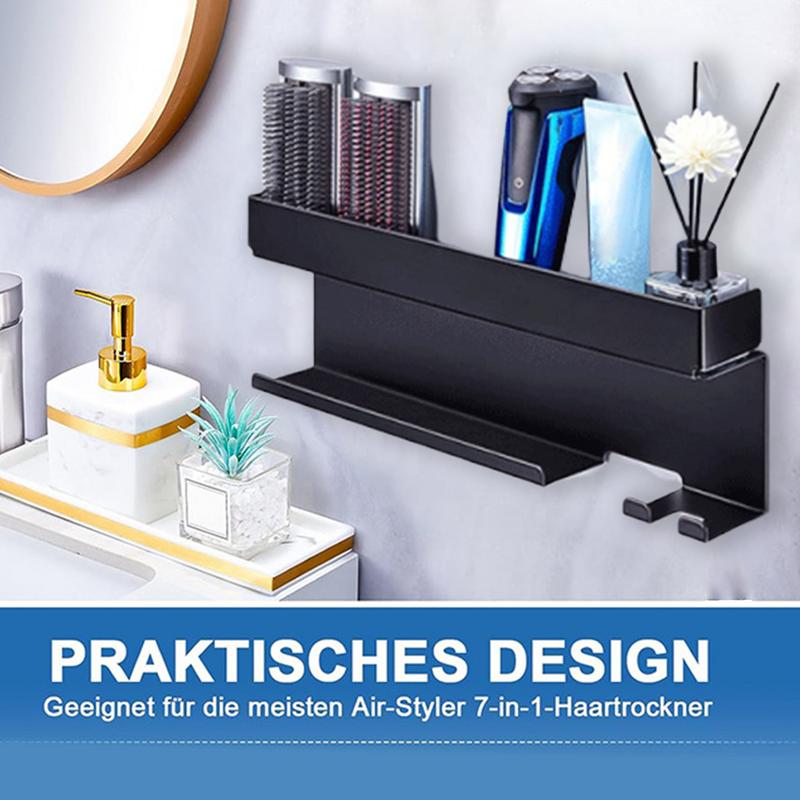 Styling Tool Organizer Double Layer Curling Iron Holder Sturdy Bathroom Accessories Storage Rack For Curling Wands Lipstick