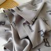 New Digital Printing Imitation Cashmere Scarf Women's Letter Printing Tassel Warm Extended Coffee Shawl