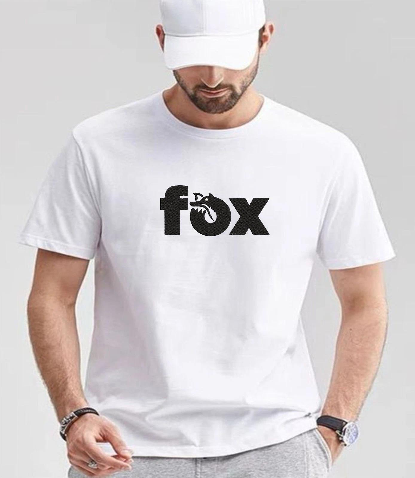 Embroidered Fox T-shirt, Nature Lover Gift, Vegan Friendly T-shirt, Fox Tee Top L
