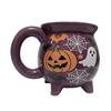 Gifts for Besties Women Halloween Witch Cauldron Coffee Mug, 360ml Ghost Pumpkin Spider Web Pattern Spooky Kitchen Decor Ceramic Cup, Drinkware Party,