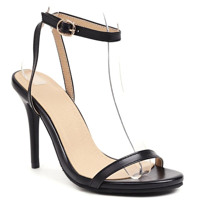 

Элегантные женские сандалии летняя обувь сексуальные босоножки на высоком каблуке женские шлепанцы с ремешком на щиколотке черные белые красные туфли для танцев вечеринок большой размер 49 чёрный