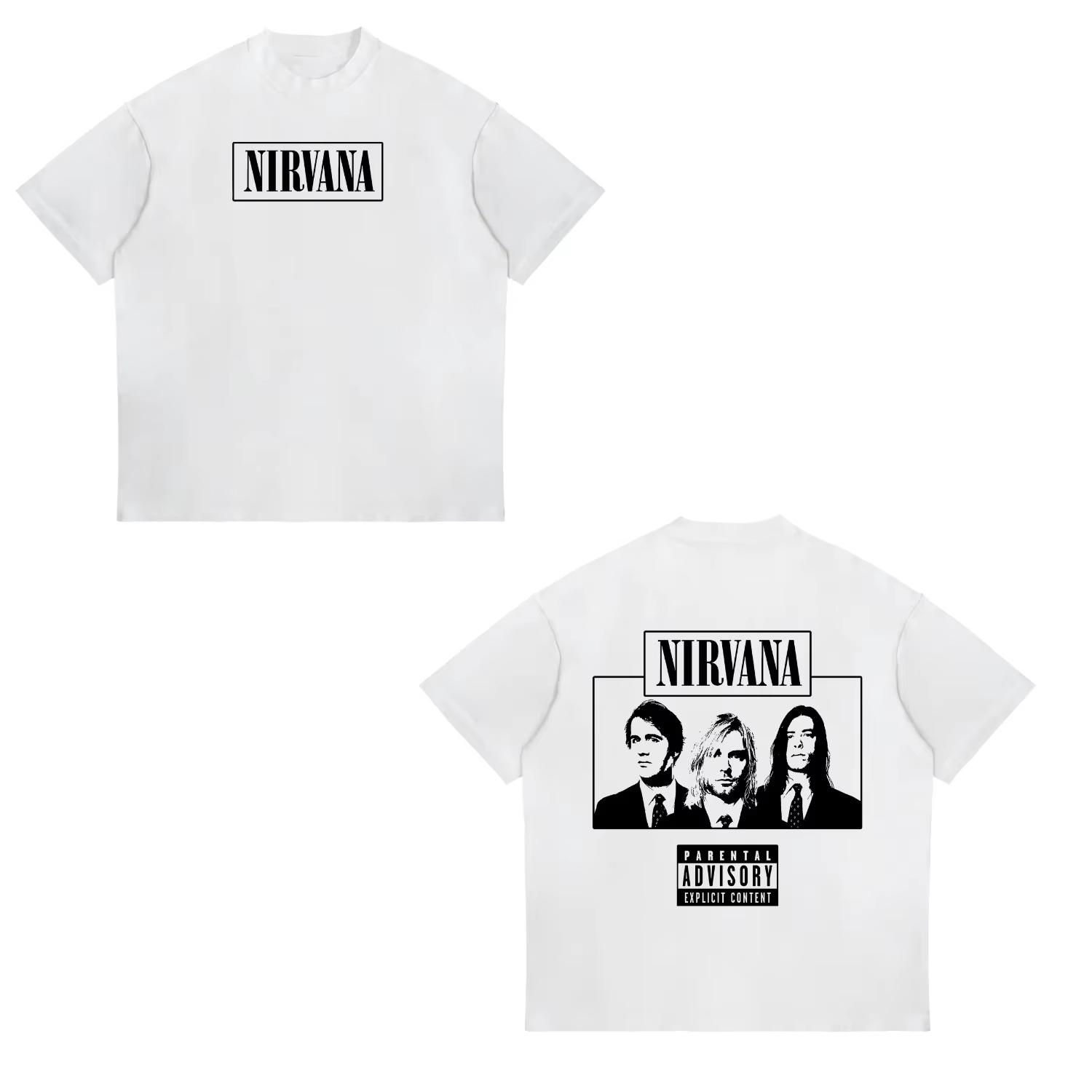 

Nirvana Retro band Tshirt 2026 summer New Sports Pure cotton Unisexs TShirt Unisex and Women Clothing Tees Y2k comfortable shirt 4XL