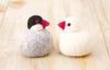 Hamanaka Wool Coma Little Sakura Java Sparrow and White Java Kit, Design, "My Birds Sparrow" H441-611