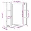 VidaXL Bathroom Mirror Cabinet Black Oak Engineered Wood, Vanity Cabinet with Mirror, Mirror Cabinet, 862228