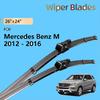 For Mercedes Benz ML W166 GLE Class 2012 - 2016 2015 2014 2013 Accessories Front Wiper Blades Windshield Window Brushes 26"+24"