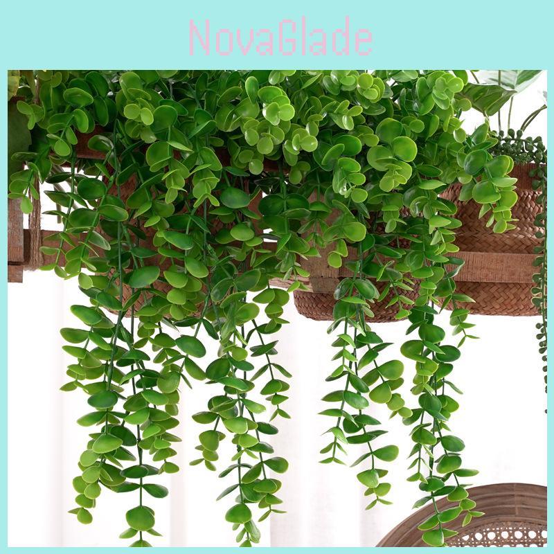 Artificial Plant Wall Hanging With 25 Eucalyptus Citriodora Leaves For Home Decor And Photography Props