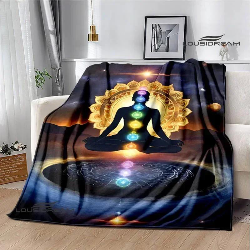 3D Chakra bedruckte Decken Warme Flanelldecken Weiche und bequeme Decke Bettbezüge Decken für Betten Geburtstagsgeschenk