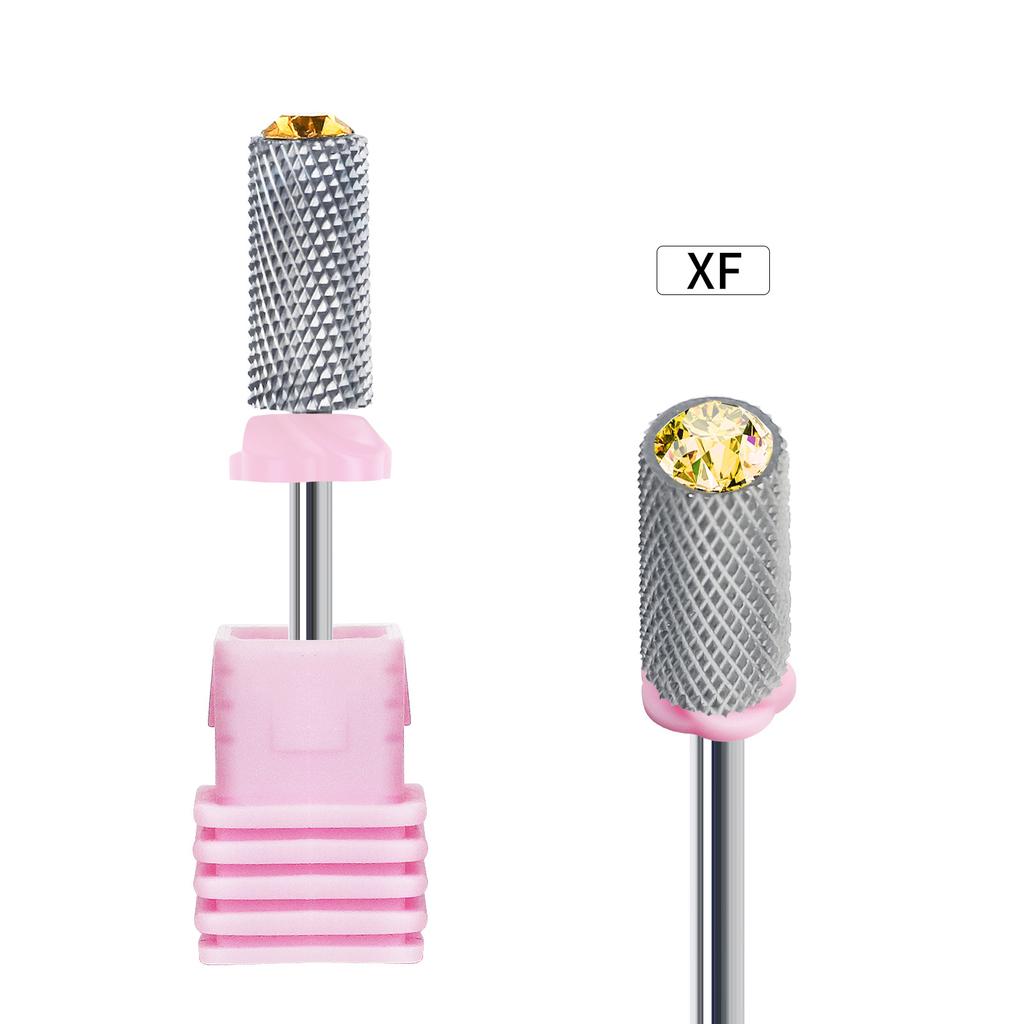 Carbide Nail Drill Bits Barrel Milling Cutter for Manicure Rhinestone Decor Grinding Head Rotary Electric Nail Files Accessory