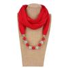 Vintage Style Women's Scarf Necklace Breathable Ethnic Necklace Scarf Beaded Pendant Scarf  Dancers