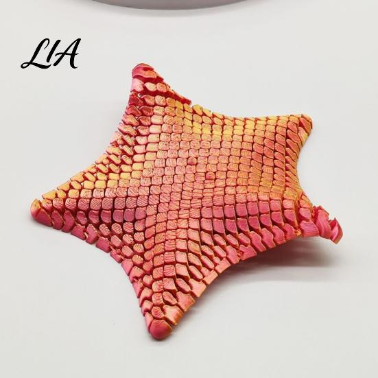 Table Decorations 3D Printed Articulated Sea Animal Figurine, Flexible Joint Movable Ocean Artistic Desktop Decor Creature Fidget Toy, Stress