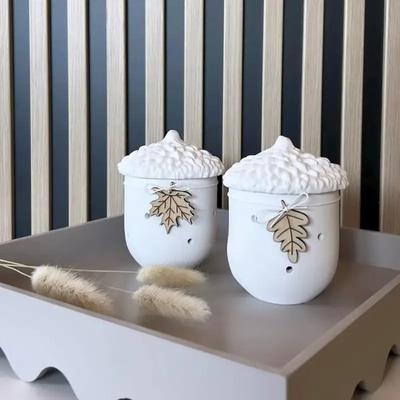 DIY Pinecone Candle Silicone Hazelnut Mold Handmade Acorn Cup Scented Candle Resin Gypsum Mold Cake Baking Tool Home Decor Gifts