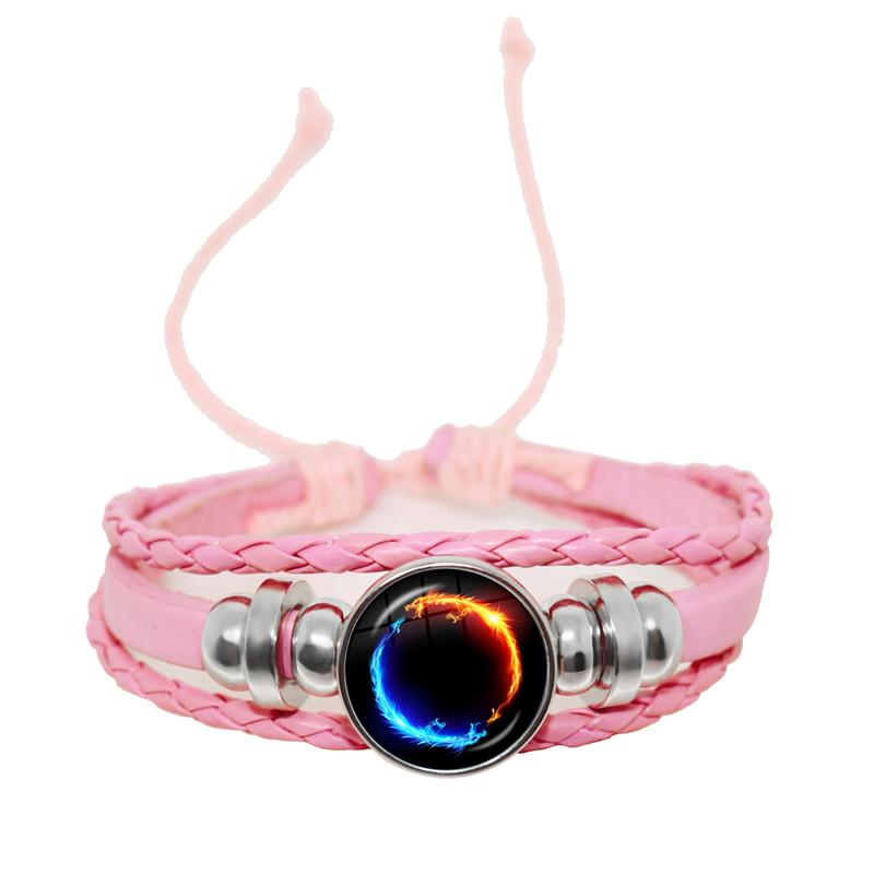 One piece Yin Yang Tai Chi rope bracelet black and white braided leather bracelet bracelet women's gift