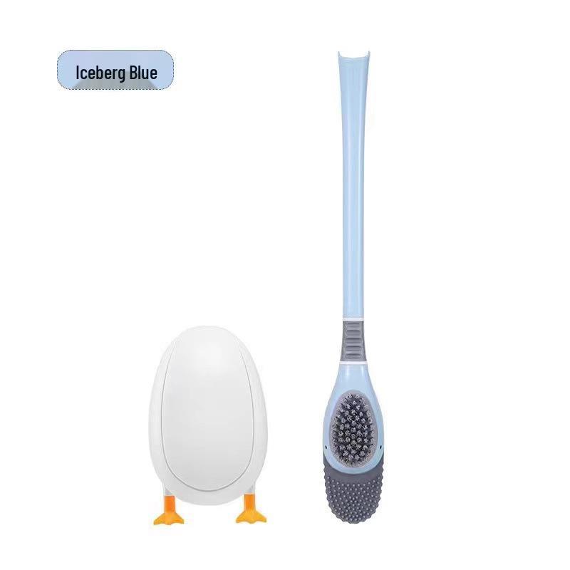 Silicone Duck Toilet Brush - Wall-Mounted, No Dead Angle, Bathroom Cleaning Tool