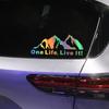 One Life Live It Adesivo per Auto Creativo Montagna Fuoristrada Camion Decalcomanie in Vinile Carrozzeria Finestrino Laterale Accessori Decorativi Personalizzati