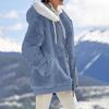 Cappotto invernale da donna tinta unita caldo peluche morbido taglie forti cappotto da signora abbigliamento invernale