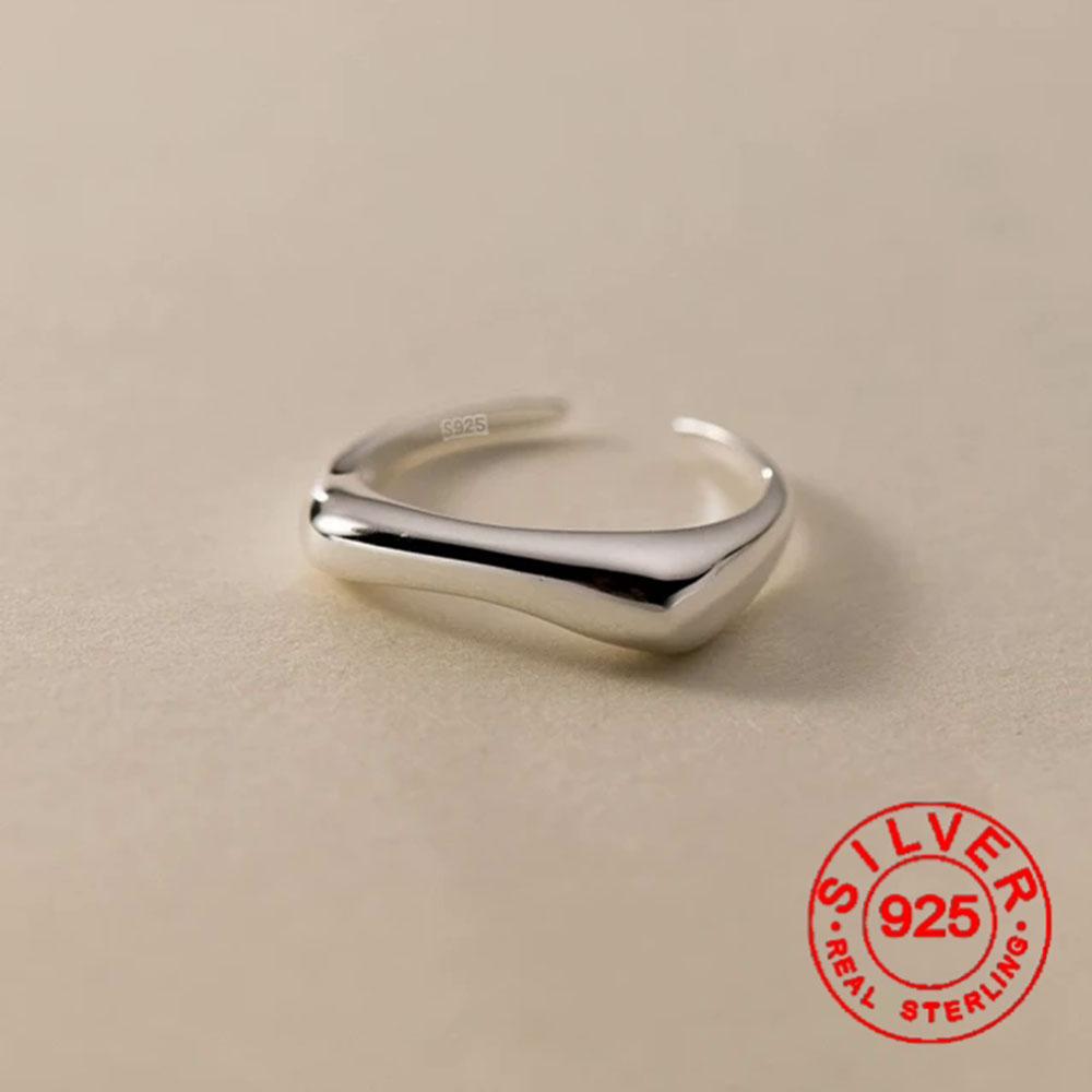 BFCLUB Silver Color Rings for Women Simple Geometric Handmade Irregular Retro Ring Gold Fashion Allergy For Birthday Gift