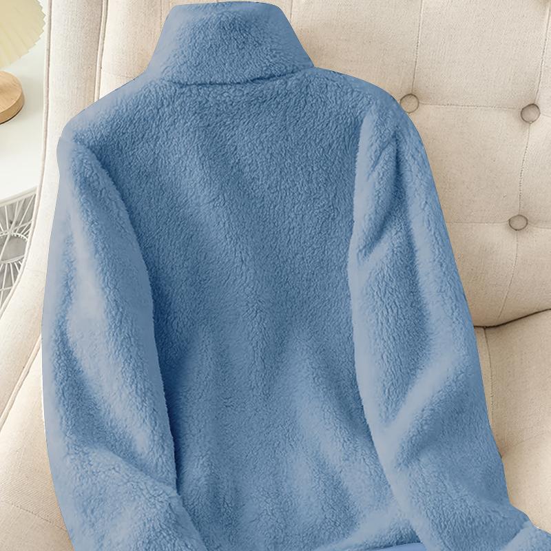 Women's Thick Winter Coat - Dual-Sided Coral Fleece Hooded Jacket , Soft Plush Lining, Winter Jacket, Cozy Warm Fabric,Stylish Winterwear