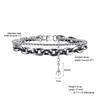 Vnox Vintage Stacked Chain Bracelets for Men Women, Retro Rolo Links Wristband With Trident Charm, Simple Layered Jewelry