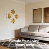 12pcs/24pcs Golden Acrylic Wall Decoration Mirror Stickers, Home Decoration Stickers, Used for Bedroom and Living Room