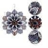 10 Zoll Eleganter Metall-Windspinner mit 360° drehbarem Haken Blumendesign in Blau Lila Rot für Outdoor Garten Balkon Rasen Deko Geschenk