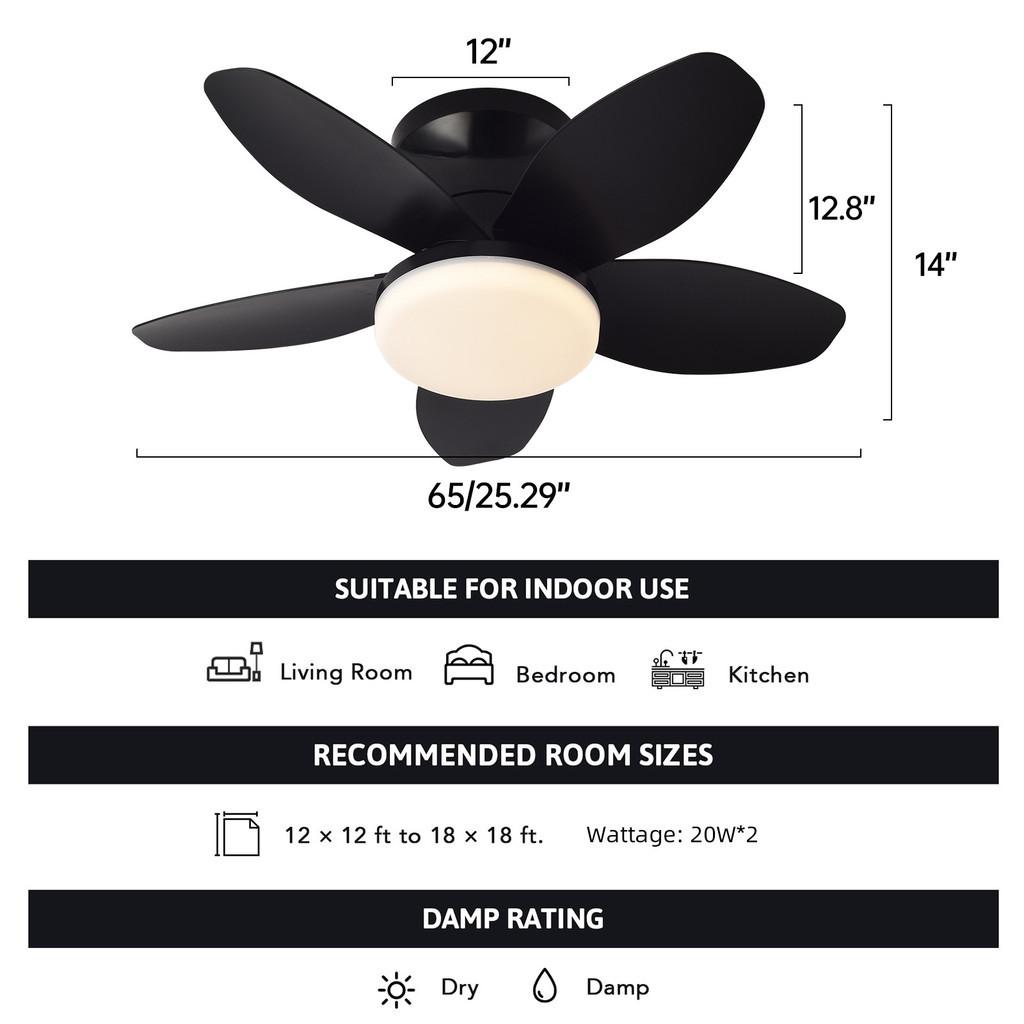 3 Color 25/36/42inch Temperatures Electric Ceiling Fan Light  Energy-Saving Home Lighting Fan Silent Inverter Ceiling Fan Lamp