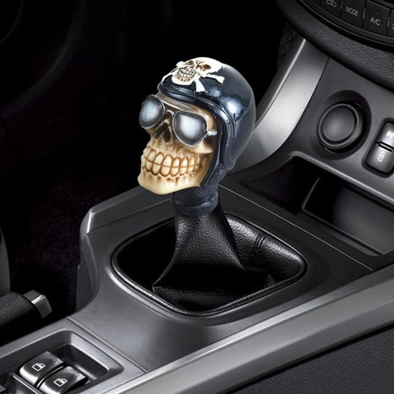 Skull Head Manual Gear Shifts Knob Shifts Lever Automotive Enthusiasts Novelty Decoration for Car Interior Enhancement