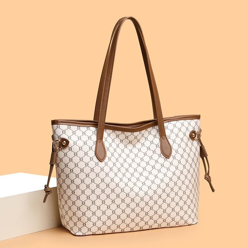 Bolso de mano de cuero suave para mujer con patrón geométrico, bolso tote de gran capacidad, portátil, diseño de moda