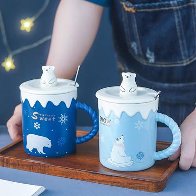 Personalità creativa Tazza di orso polare Tazza di acqua in ceramica Tazza di latte Tazza di caffè Tazza di succo Regalo