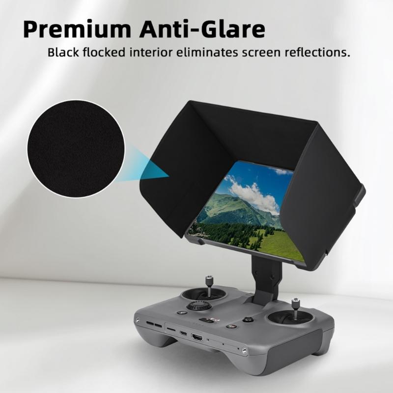 Quick Folding Sun Hood Cover For Remote PRO2 Drones Controllers Soft PU Fabric Easy Storage Travel Friendly