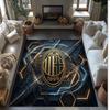 Tappeto in Flanella Stampato AC Milan Antiscivolo Morbido Poliestere Tappeto per Pavimento Tappetino Decorativo da Interno per Camera da Letto Soggiorno Divano Sala Giochi Decorazione Casa