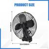 Portable Camping Fan Adjustable 2 Speeds Table Versatile Angle Cordless Desk for