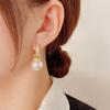 Exquisite Micro-pave Pearl And Zircon Earrings