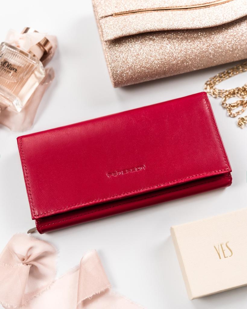 Women's leather wallet PTN RD-32-GCL-8817 Magenta