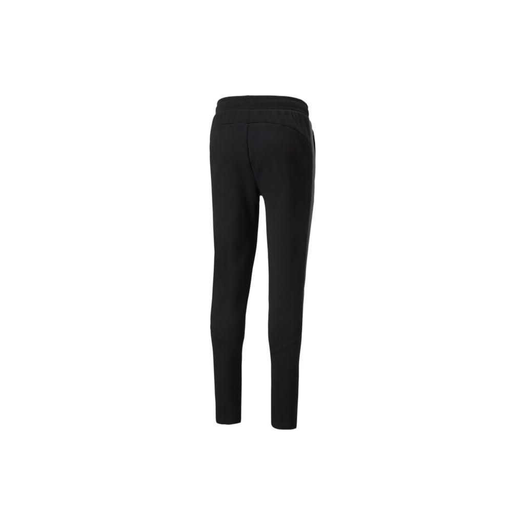 Puma Colorblock Logo Print Straight-Leg Track Pants Men Bottoms Black 672383-01