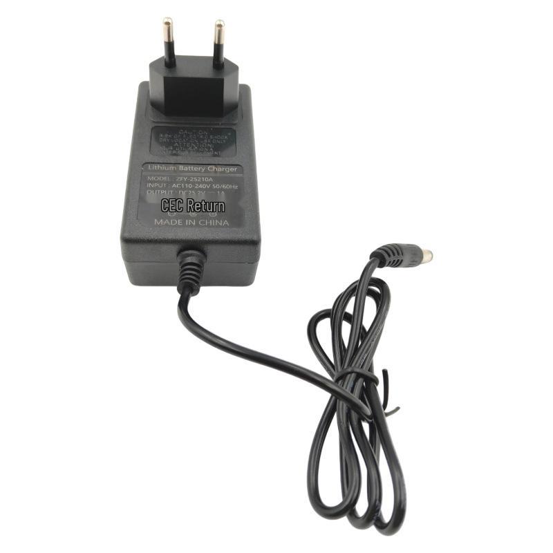 16.8V 2A Fast Lithium Battery Charger with 1A/25.2V Options, US/EU/UK Plug Specifications, In Stock