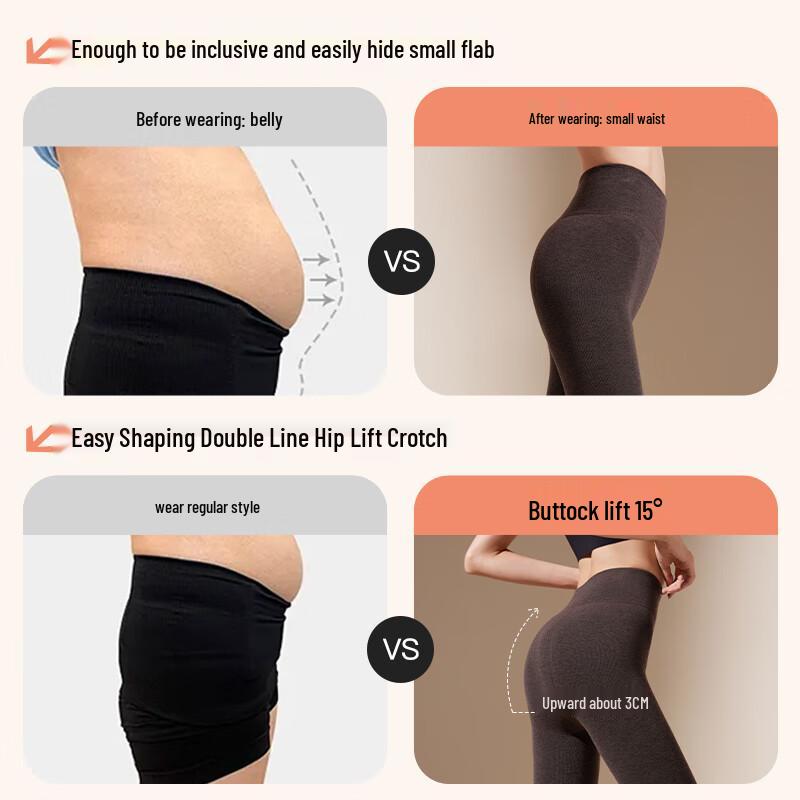 MiiOW Women's High-Waist Fleece-Lined Thermal Leggings & Tights