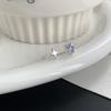 PANJBJ 925 Silver Stars Ring For Women Blue Crystal Opening Sweet Romance Irregular Versatile Jewelry Gift