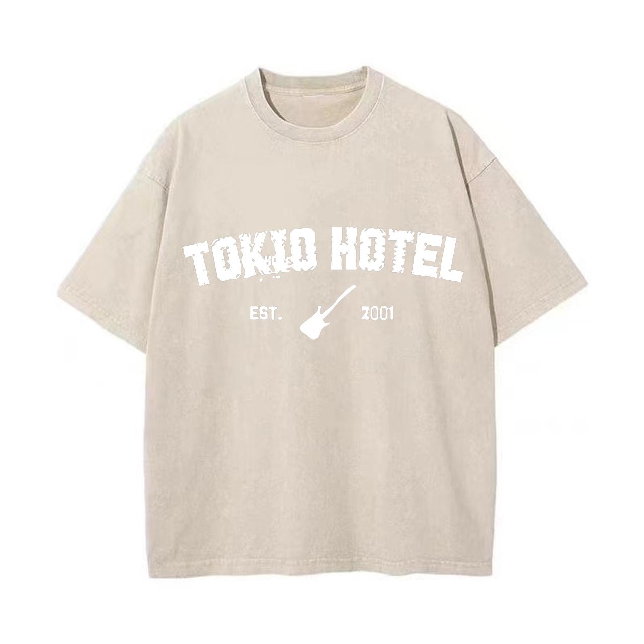 

Ретро випрана вінтажна футболка Rock Band Tokio Hotel Kaulitz Футболка Чоловіча мода Повсякденний пуловер Толстовка Чоловіки Жіноча футболка 2XL