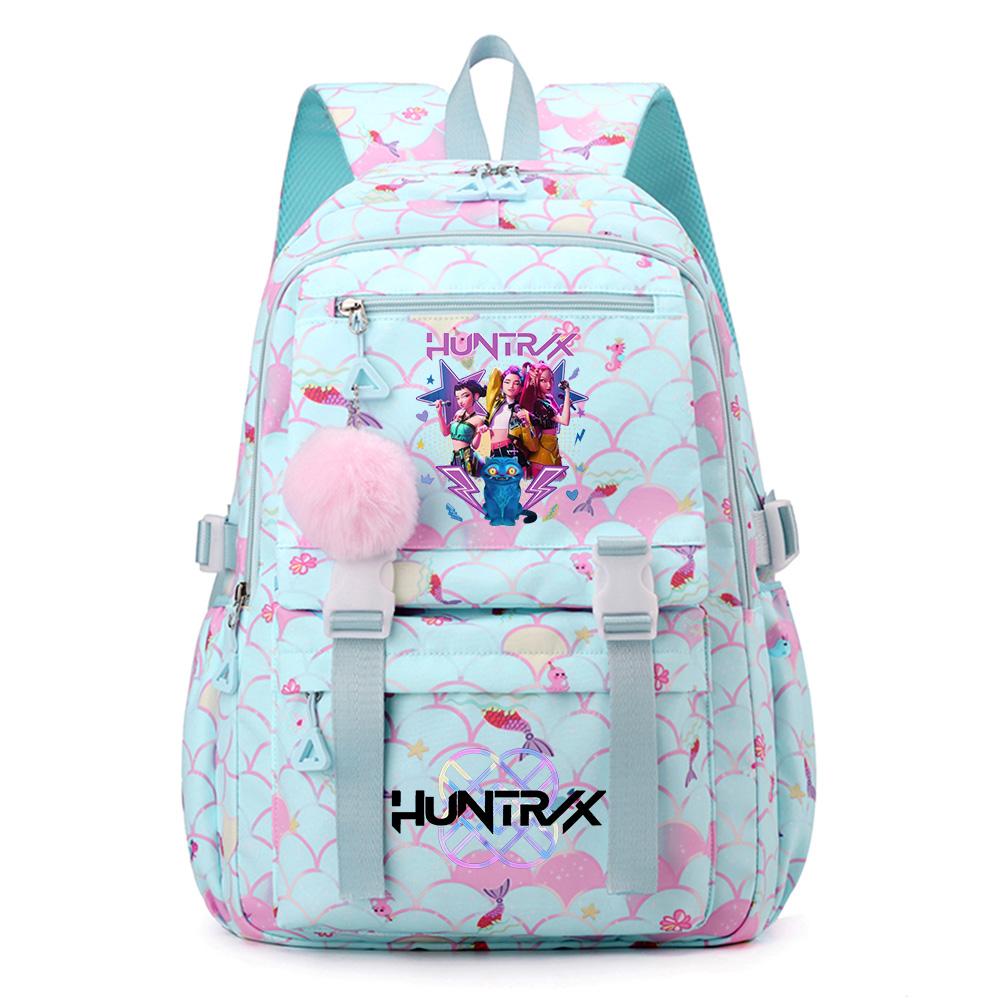 Anime K-Pop Demon Hunters Printed Backpack Large Capacity Bookbag Student Boy Girl Schoolbag Outdoor Large Capacity Waterproof Sport Laptop Travel Bag
