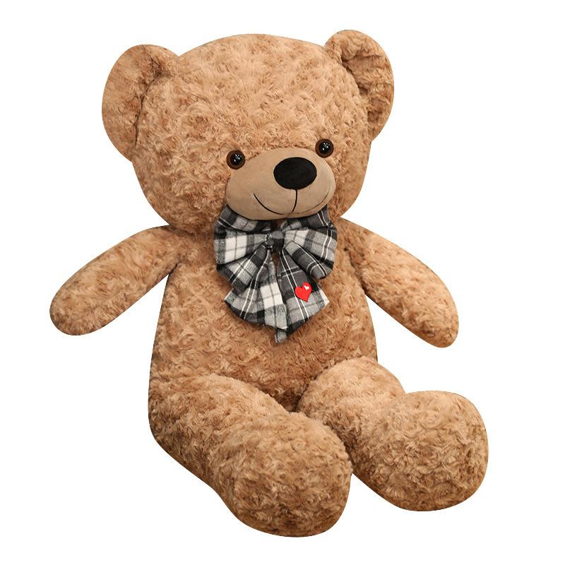 Large Bow Tie Teddy Bear Doll Plush Toy Big Bear Hug Bear Doll Girl Rag Doll Birthday Gift