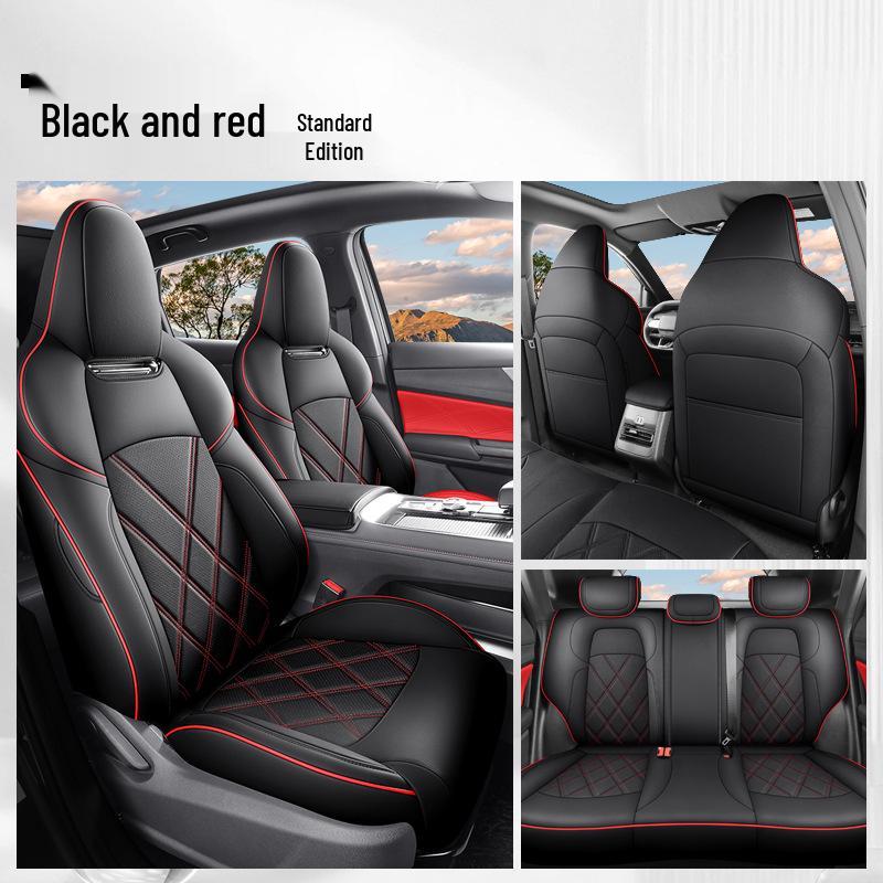 Qiyuan A05 Universal Leather Car Seat Cushion Cover - Five-Seat, All-Season