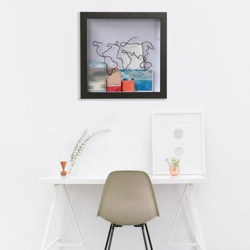 Brfveob Ticket Collection Box, Ticket Storage Box, Desktop Decorative Postcard Souvenir Box for Concert, Cinema, and Travel Tickets (Black, 20*20*3cm)